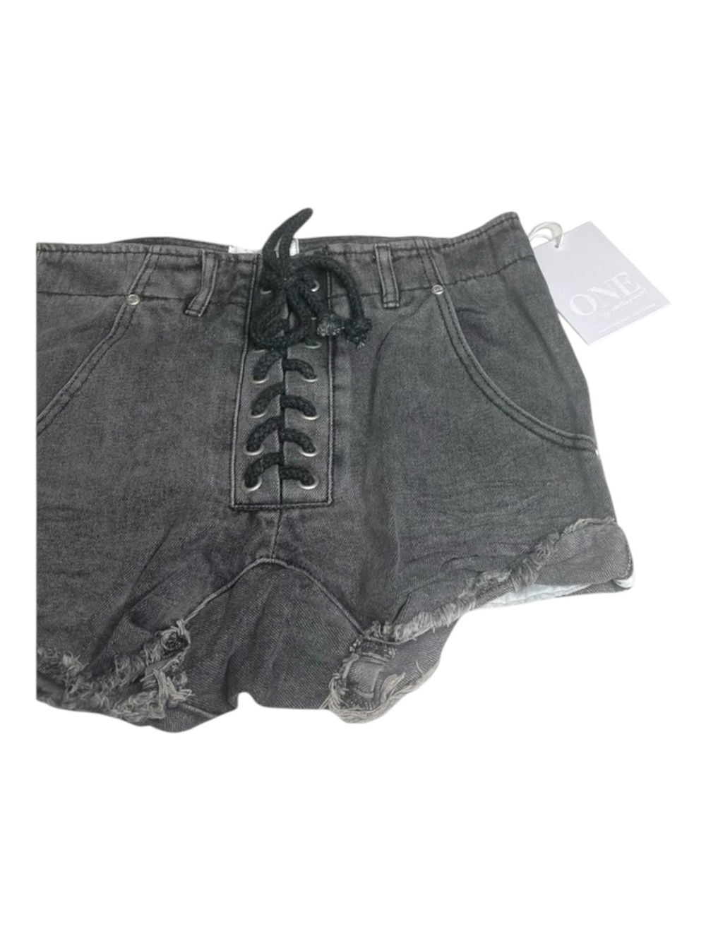 new Kourtney Kardashian’s ⇝ One Teaspoon ⇝ Superfreaks Lace Up Denim Shorts ⇝ 24 - Picture 8 of 16